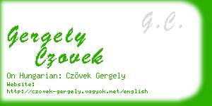 gergely czovek business card